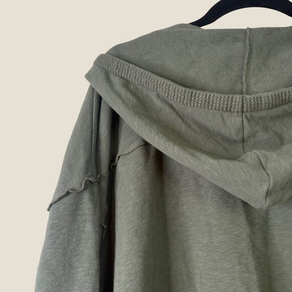 NWT Lucky Brand Hooded Lightweight Sweatshirt Green Cotton Stretch Size XL - Picture 10 of 15